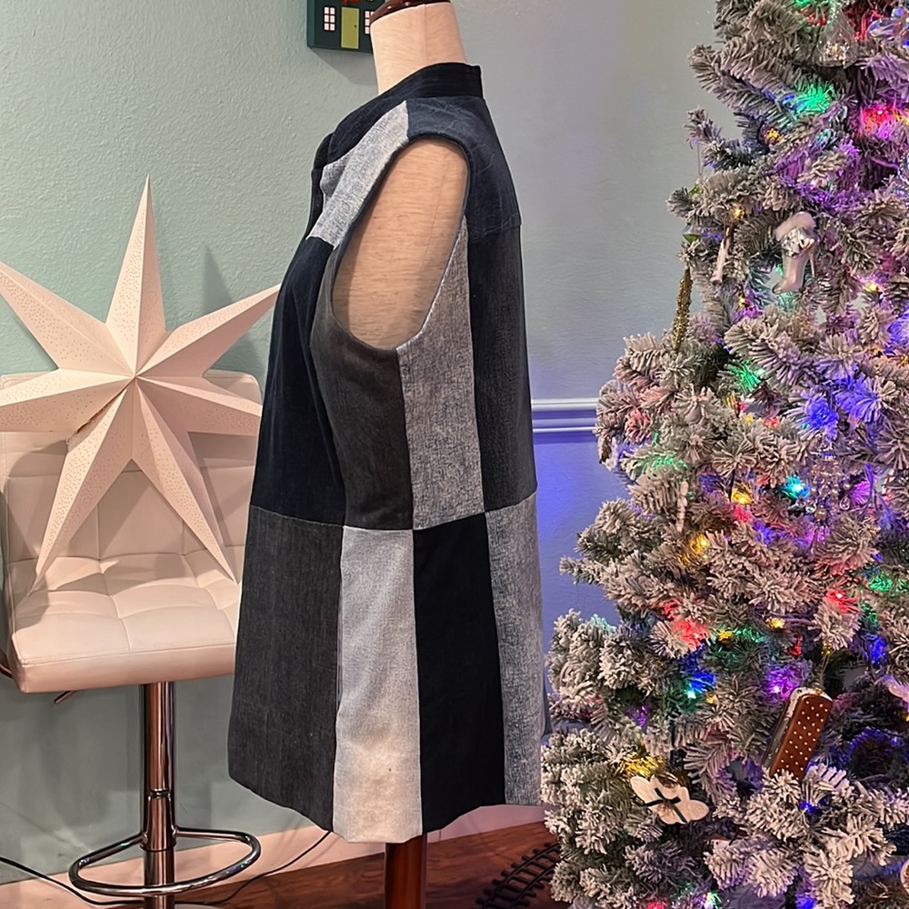 Patchwork Denim Vest - image 4